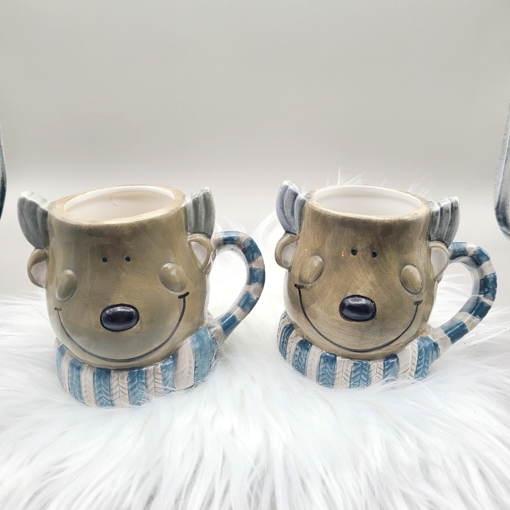 Reindeer Holiday Mugs, Set of 2
